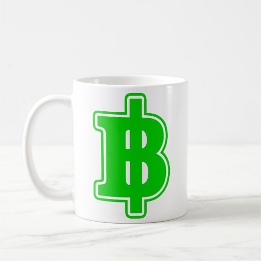 Mug SIGNE VERT BAHT ฿ devises thaïlandaises ฿ (Gauche)