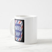 Mug Signe vintage de raseur-coiffeur (Devant gauche)