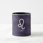 Mug Signe Zodiac Aquarelle Leo Boue personnalisable (Centre)