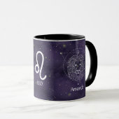 Mug Signe Zodiac Aquarelle Leo Boue personnalisable (Devant droit)