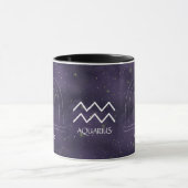 Mug SIGNE Zodiaque Aquarelle Aquarius Boue personnalis (Centre)