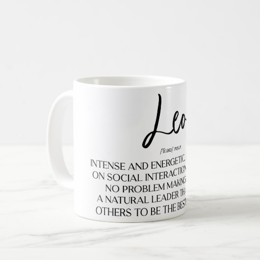Mug Signe zodiaque céleste Définition Mug/Leo (Devant gauche)