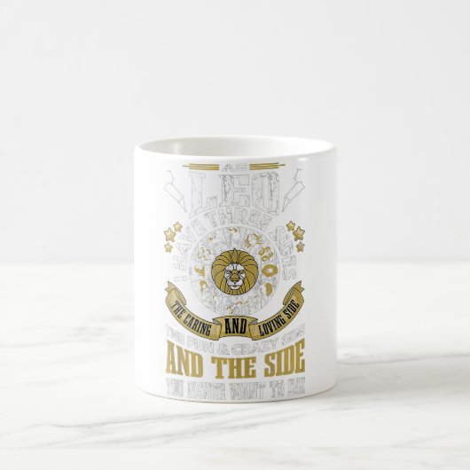 Mug SIGNE Zodiaque Funny Leo A 3 Côtés Graphique (Centre)