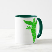 Mug Signe zodiaque pour la virgo dans les tons verts (Devant droit)