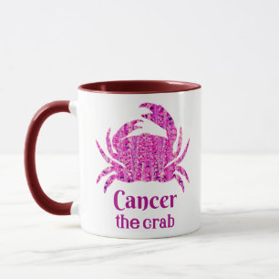 Mug Signe zodiaque pour le cancer dans le marron et le