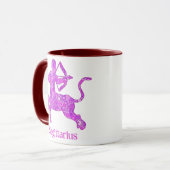 Mug Signe zodiaque pour Sagittarius dans Amethyst Purp (Devant gauche)