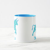 Mug Signe zodiaque pour Taurus dans les nuances de ble (Centre)