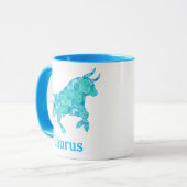Mug Signe zodiaque pour Taurus dans les nuances de ble (Devant gauche)