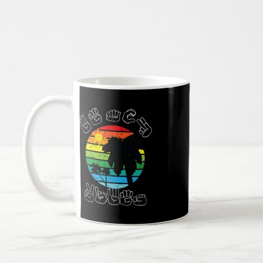 Mug Signer ASL Langue des Signes Vêtements Plage Sourd (Gauche)