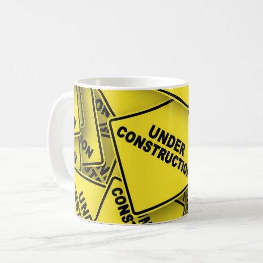 Mug Signes de construction en cours (Devant gauche)
