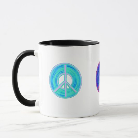 Mug Signes de paix colorés (Gauche)