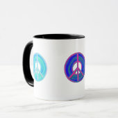 Mug Signes de paix colorés (Devant gauche)