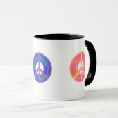 Mug Signes de paix colorés (Devant droit)