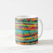 Mug Signes de paix de colorant de cravate (Devant droit)