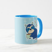 MUG SIGNES DE ZODIAC AVEC PARASOLS ET SCORPIO DE CAFÉ (Devant droit)