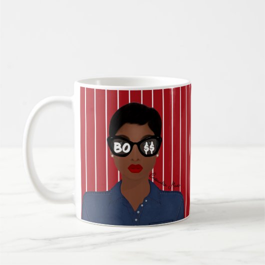 Mug Signes dollar patron ajoute nom afro-américain (Gauche)