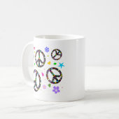 Mug Signes et fleurs de paix (Devant gauche)