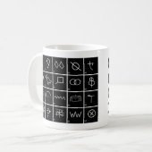 Mug Signes et symboles de clochard avec les séries #3 (Devant gauche)