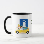 Mug Signes routiers et automobile jaune (Gauche)