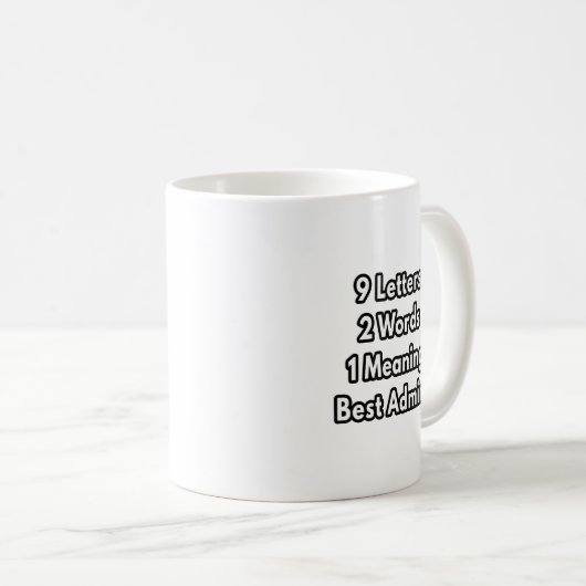 Mug Signification Best Admin amusant assistant adminis (Devant droit)