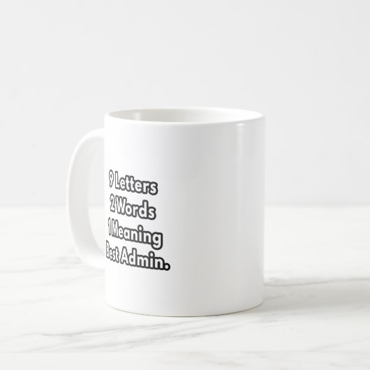 Mug Signification Best Admin amusant assistant adminis (Devant gauche)