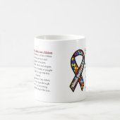Mug Signification de ruban d'autisme (Centre)