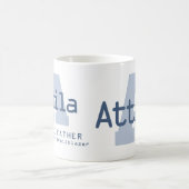 Mug Signification du nom Attila monogramme A bleu (Centre)