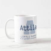 Mug Signification du nom Attila monogramme A bleu (Gauche)