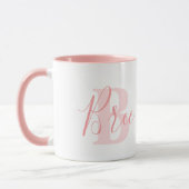 Mug Signification du nom Bree et monogramme en texte r (Gauche)