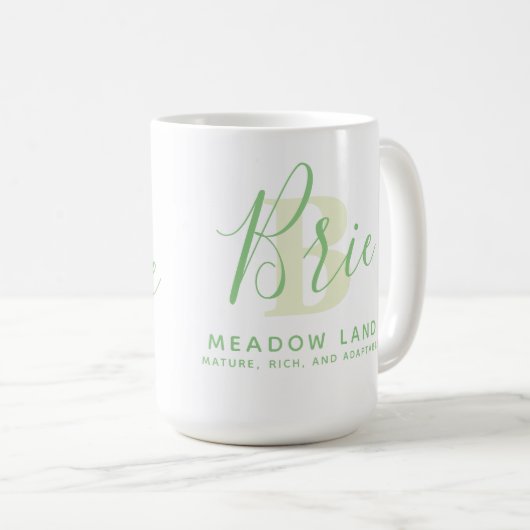 Mug Signification du nom de la brique et texte vert mo (Devant droit)