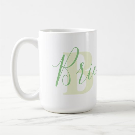 Mug Signification du nom de la brique et texte vert mo (Gauche)
