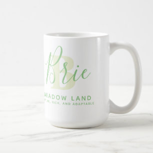Mug Signification du nom de la brique et texte vert mo