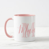 Mug Signification du nom Maia et monogramme en texte r (Gauche)