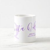 Mug Signification du nom Quanita monogramme Z violet (Centre)