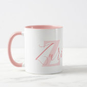 Mug Signification du nom Zuri et monogramme en texte r (Gauche)