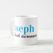 Mug Signification personnalisée du nom Joseph (Devant gauche)