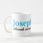 Mug Signification personnalisée du nom Joseph (Gauche)