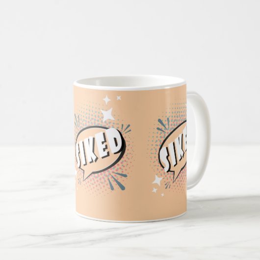Mug SIKED Comic Speech Bubble Mème Drôle Peach (Devant droit)