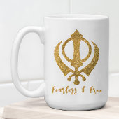 Mug Sikh Khanda "Sans peur et libre"