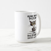 Mug S'Il Vous Plaît Ne Disturbe Pas Chat Sarcasm Funny (Devant droit)