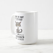 Mug S'Il Vous Plaît Ne Disturbe Pas Chat Sarcasm Funny (Devant gauche)