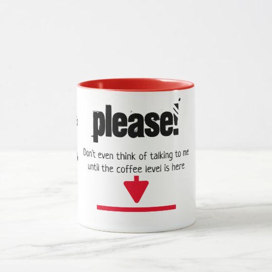 Mug S'il vous plaît ne pensez pas parler ... plaisir p (Centre)