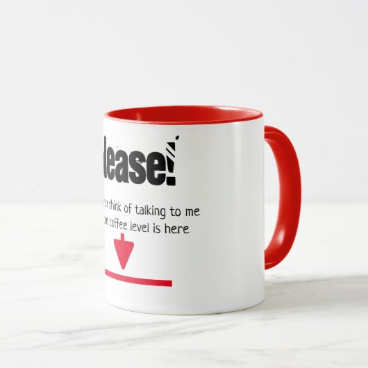 Mug S'il vous plaît ne pensez pas parler ... plaisir p (Devant droit)