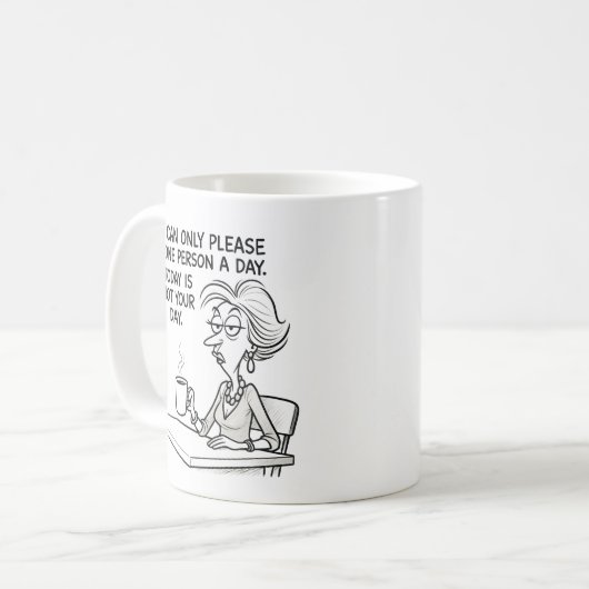Mug S'Il Vous Plaît Une, Drôle Bureau Sarcastique Dame (Devant gauche)
