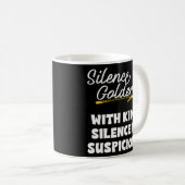Mug Silence est Golden Kids Suspicious mème pour maman (Devant droit)