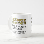 Mug Silence suspect avec des bambins drôles (Devant gauche)