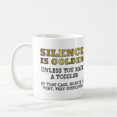 Mug Silence suspect avec des bambins drôles (Gauche)
