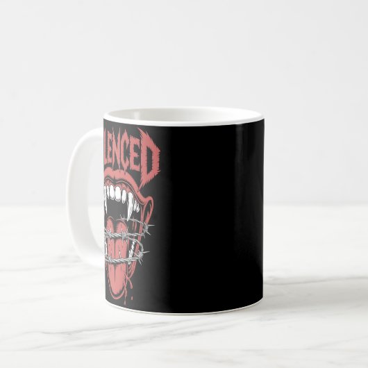 Mug Silent Scream Mouth Illustration (Devant gauche)