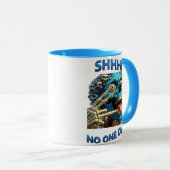 Mug Silent Skeleton : Shhh, Personne Ne S'En Soucie (Devant droit)