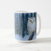 Mug Silent Watch - Northern Winter Woods Grey Owl (Devant droit)